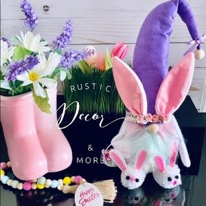 🐣Easter Bunny  gnome with bunny slippers